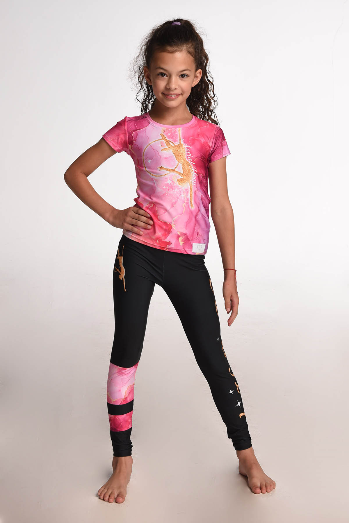 Komplet Aerial Pink Marble long