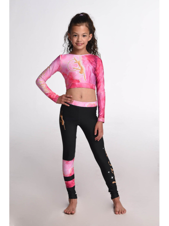 Komplet Aerial Pink Marble short