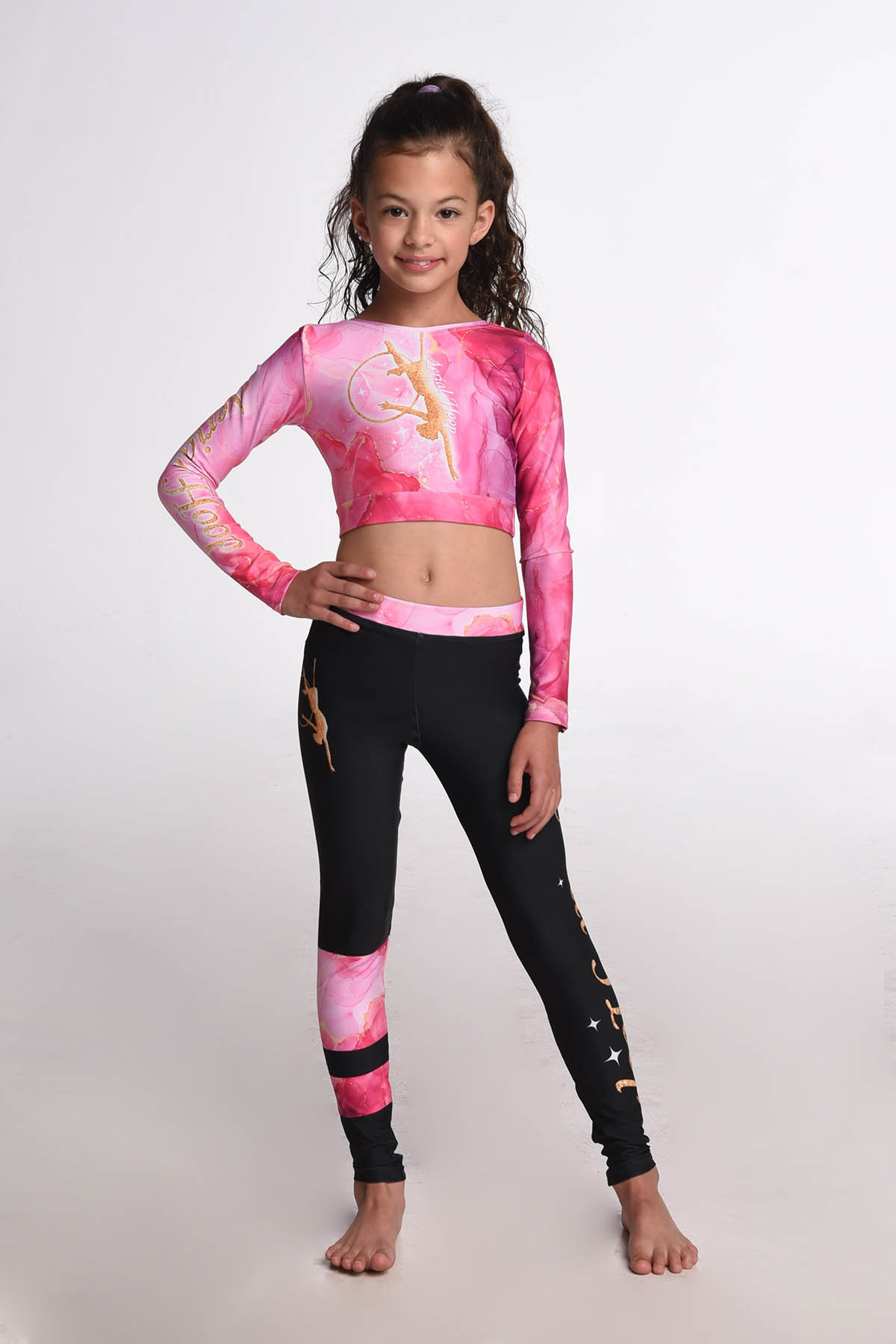 Set Aerial Pink Marble short