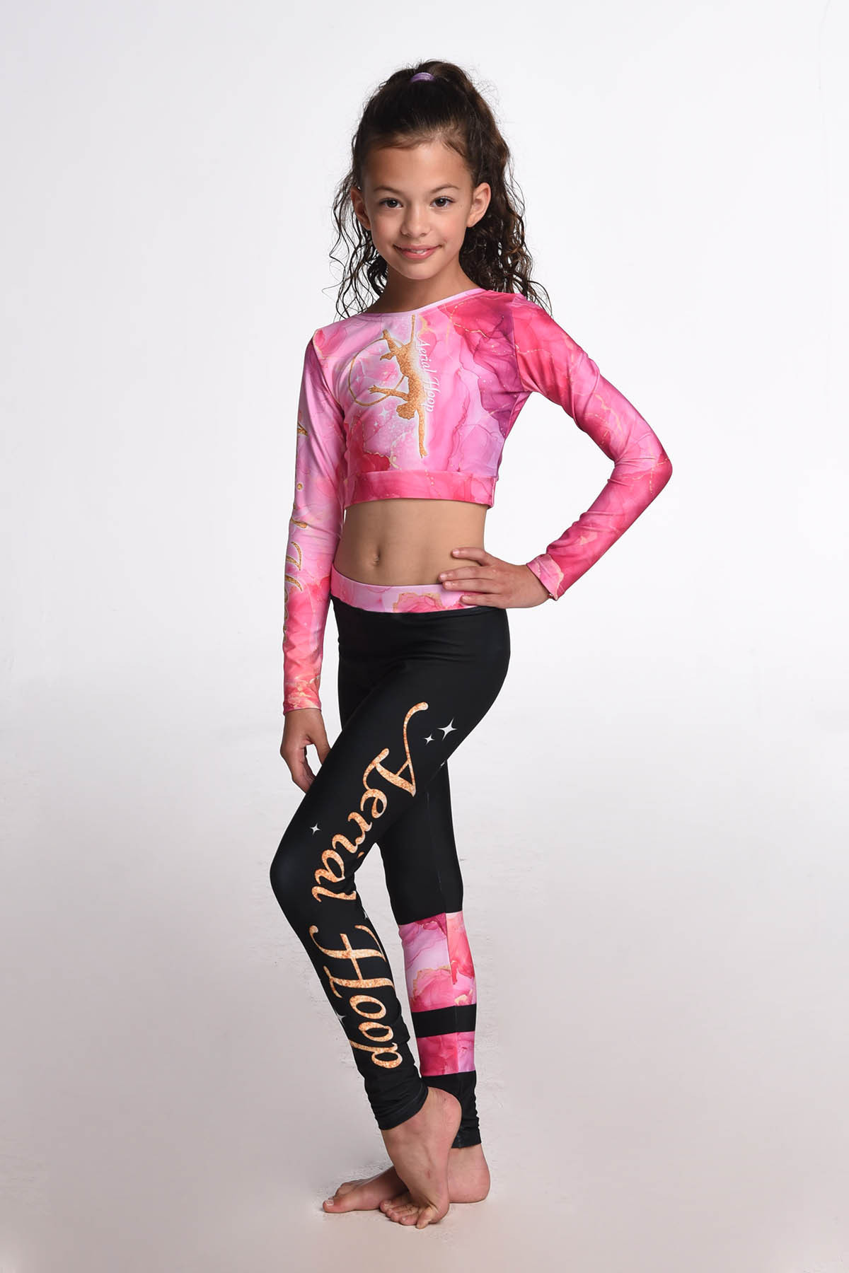 Komplet Aerial Pink Marble short