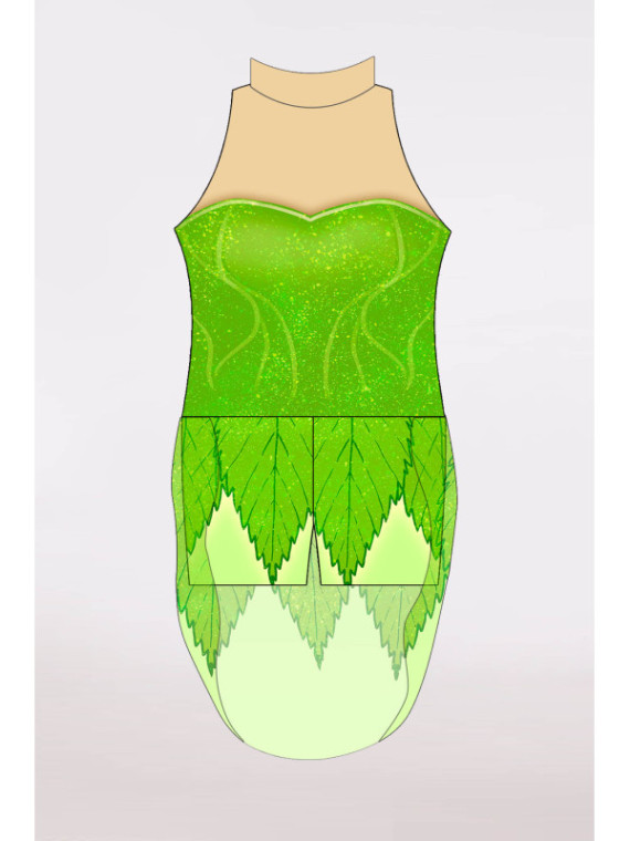 Unitard with skirt FAIRY