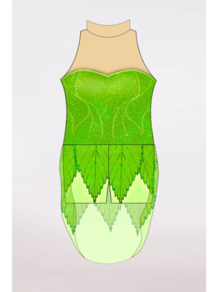 Unitard with skirt FAIRY