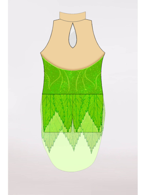 Unitard with skirt FAIRY