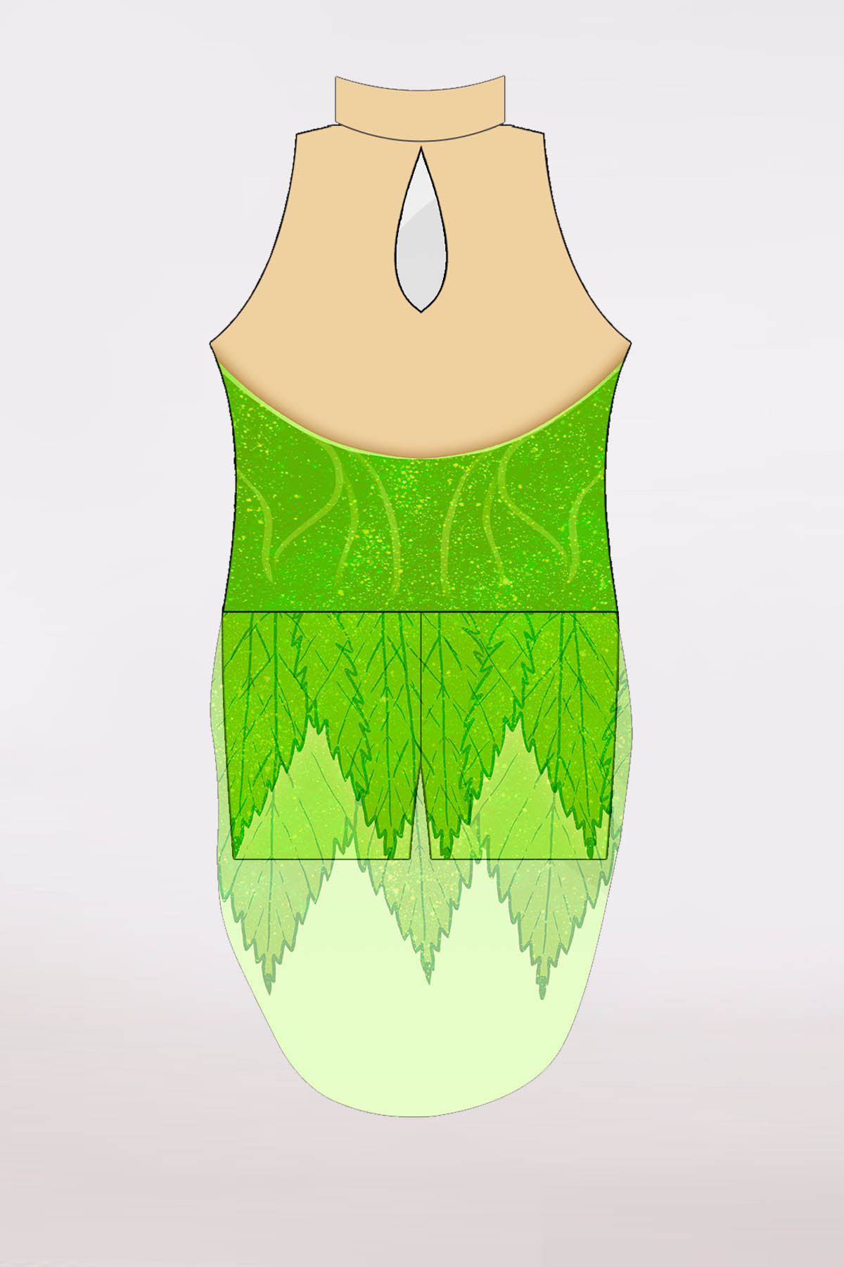 Unitard with skirt FAIRY