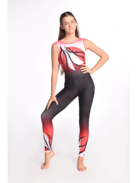 Ganzanzug Red Waves short