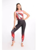 Kombinezon Red Waves short