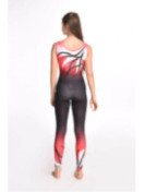 Unitard Red Waves short
