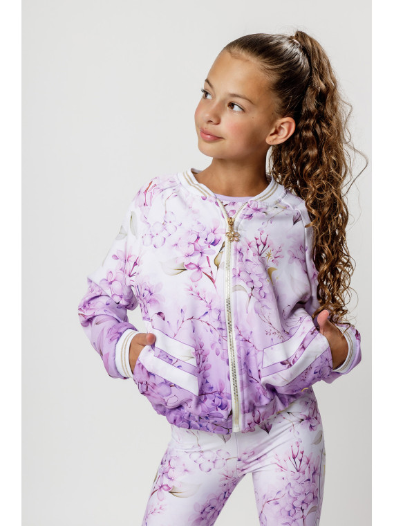 Bomber Jacket Aerial Lily