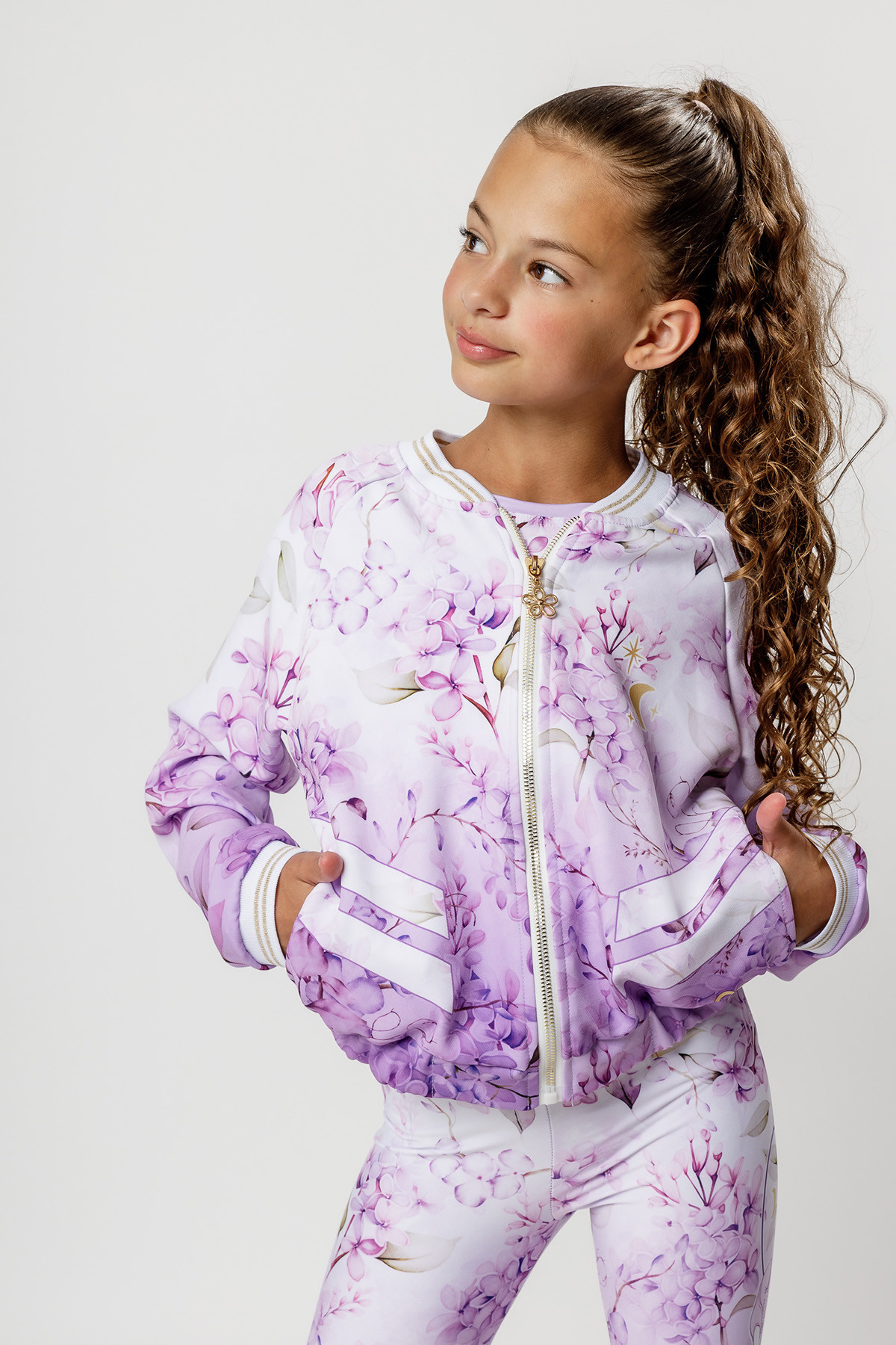 Bomber Jacket Aerial Lily