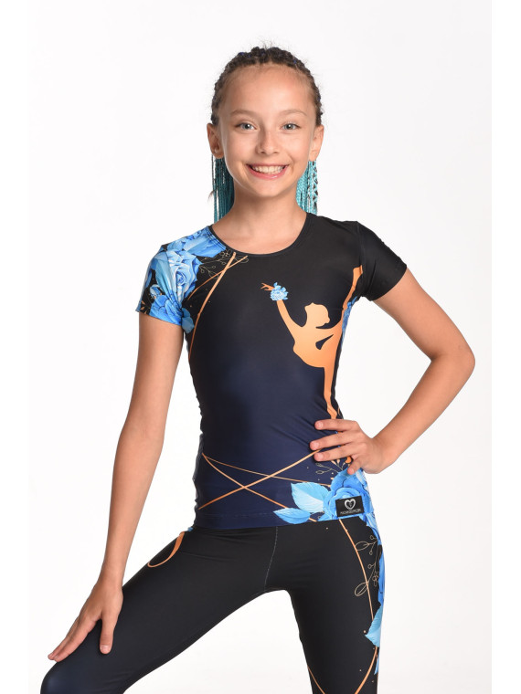 T-shirt Blue Rose