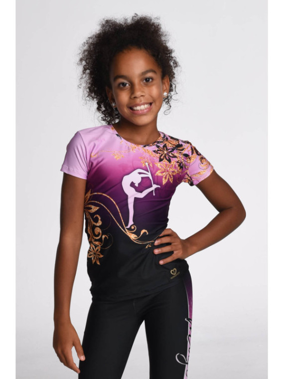 Majoretten-T-Shirt mit Blumenmuster