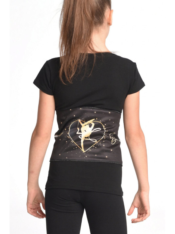 Waist Warmer Black Glitter