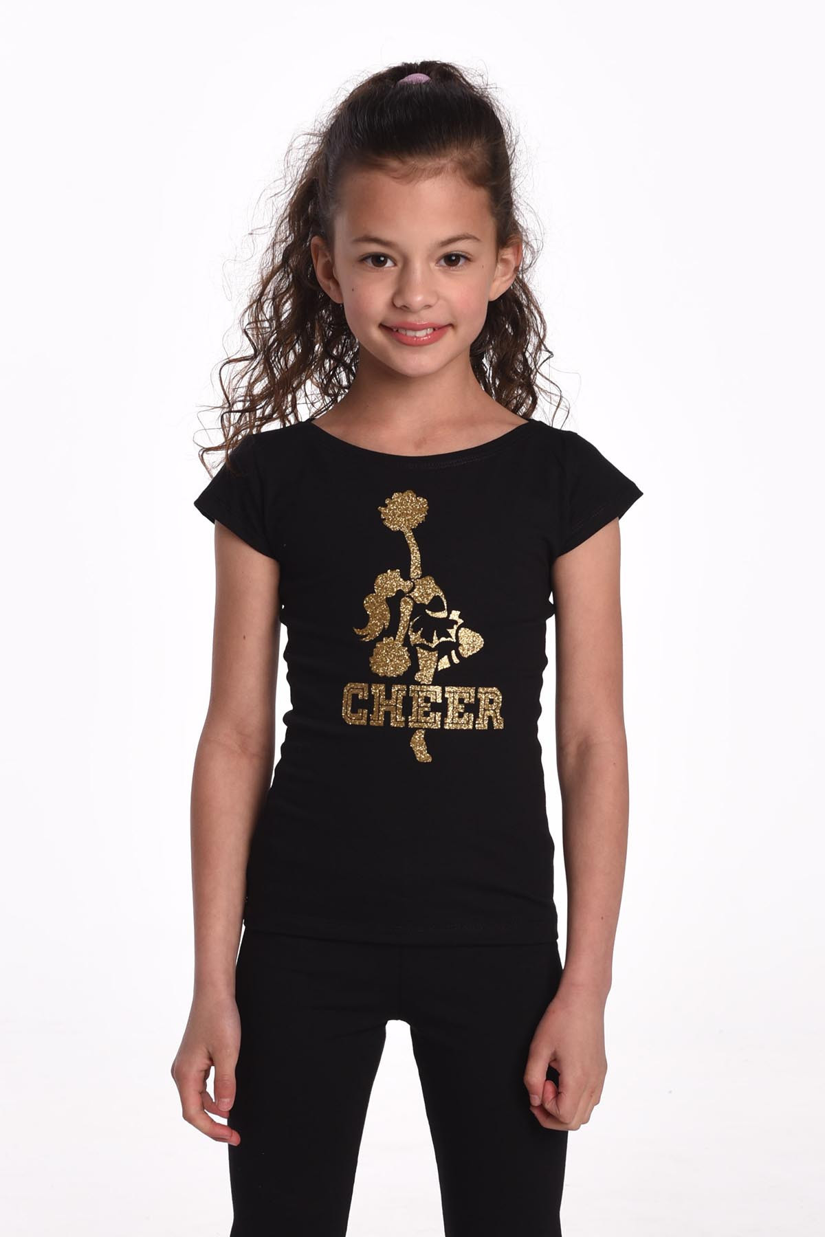 Koszulka Cheer Gold Glitter