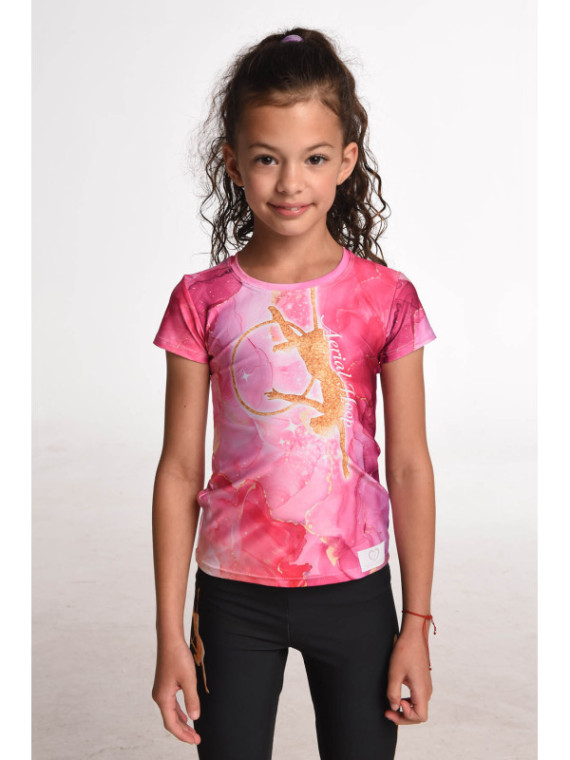 T-shirt Aerial Pink Marble