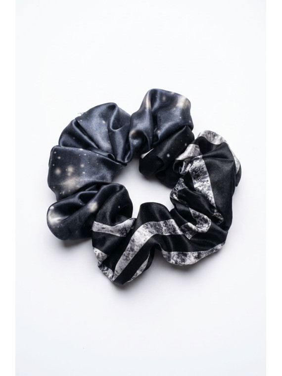 Gumka do włosów scrunchie Silver