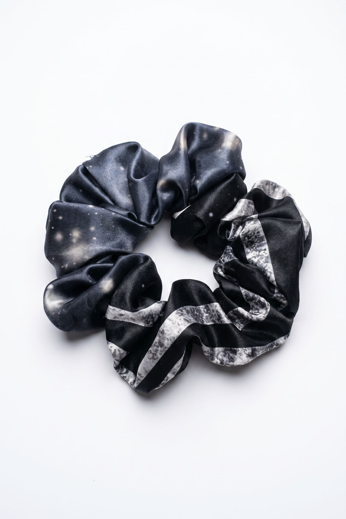 Gumka do włosów scrunchie Silver