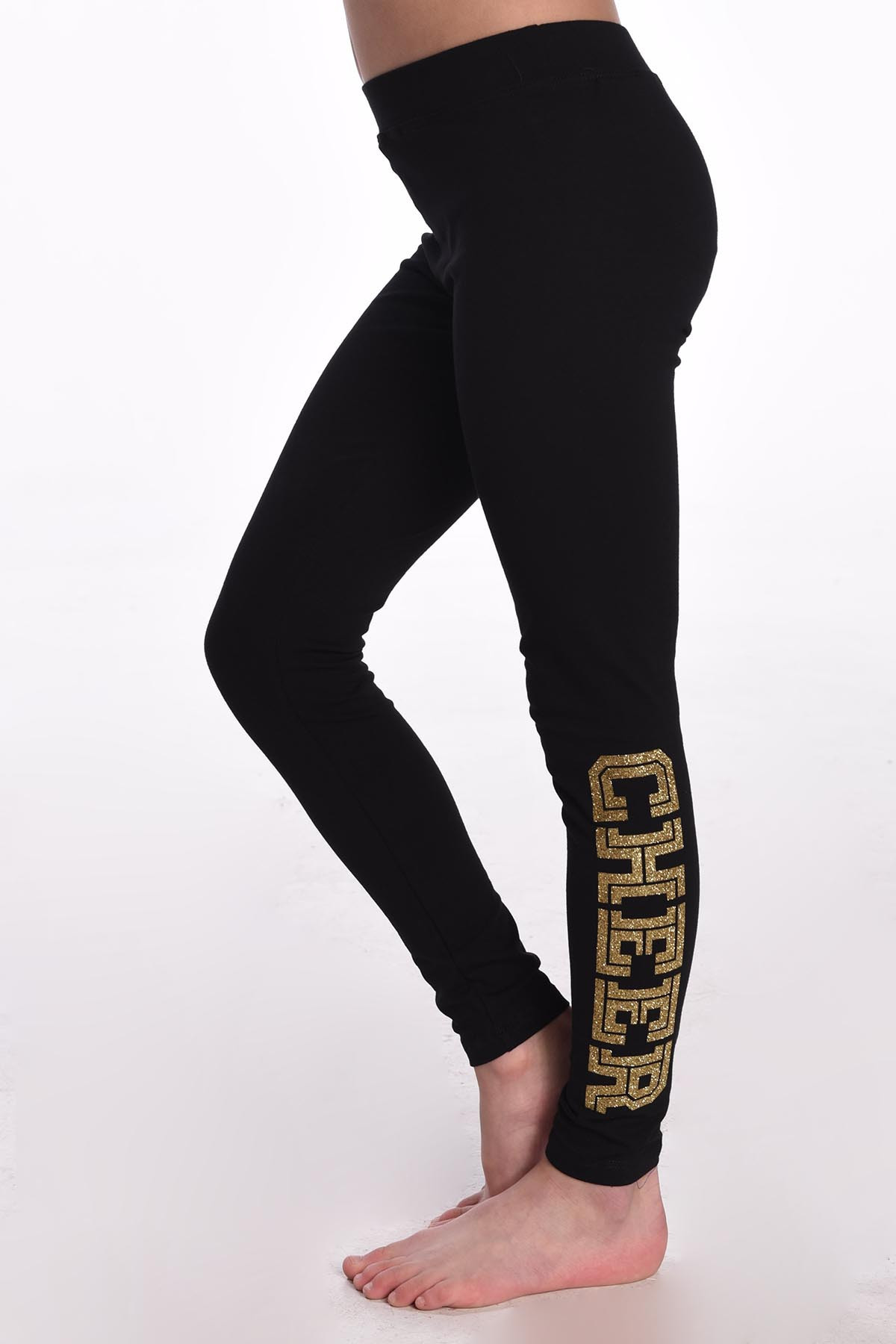 Legginsy Cheer Gold Glitter
