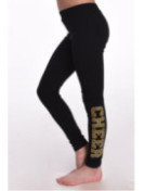 Leggings Cheer Gold Glitter